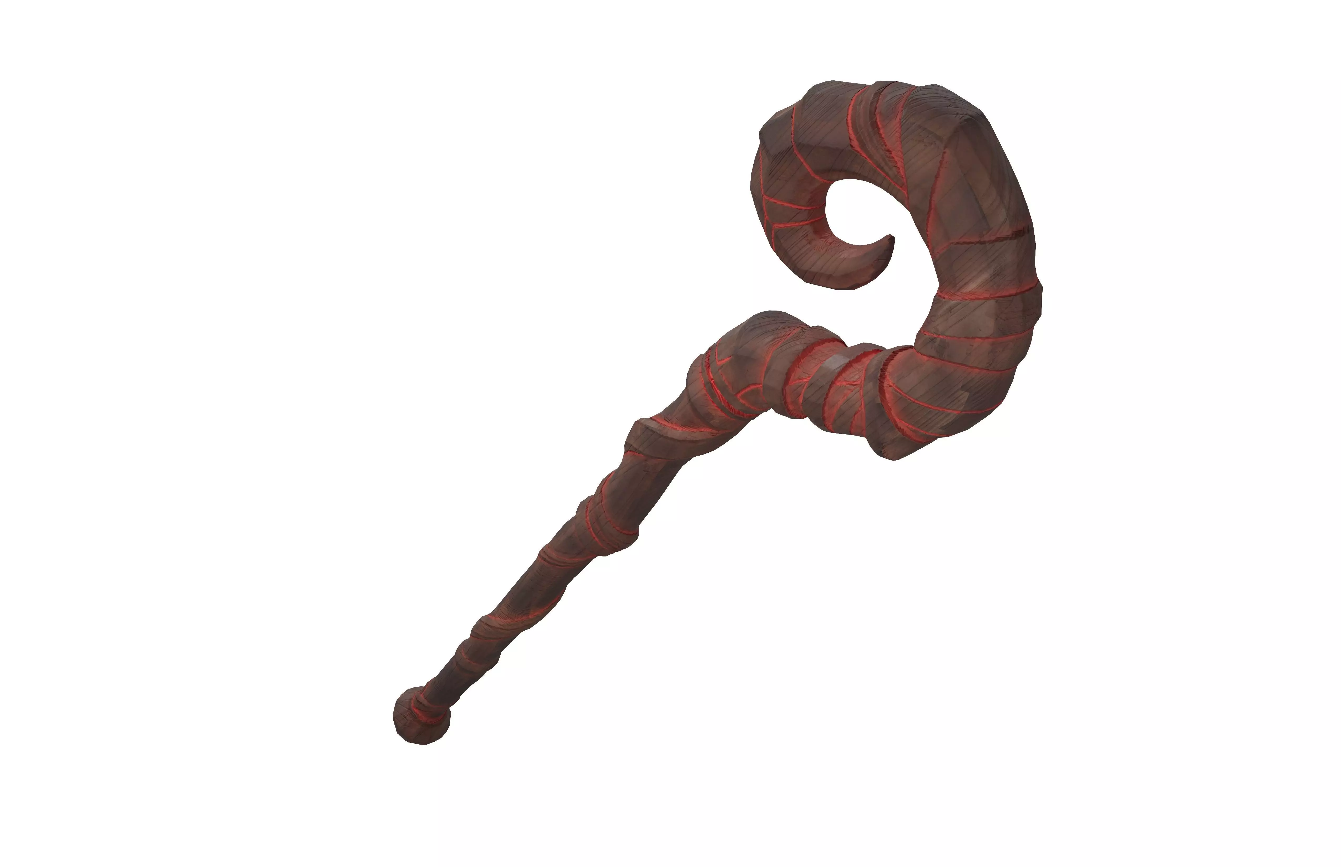 Magic Staff v1 001 Low-poly 3D model_2