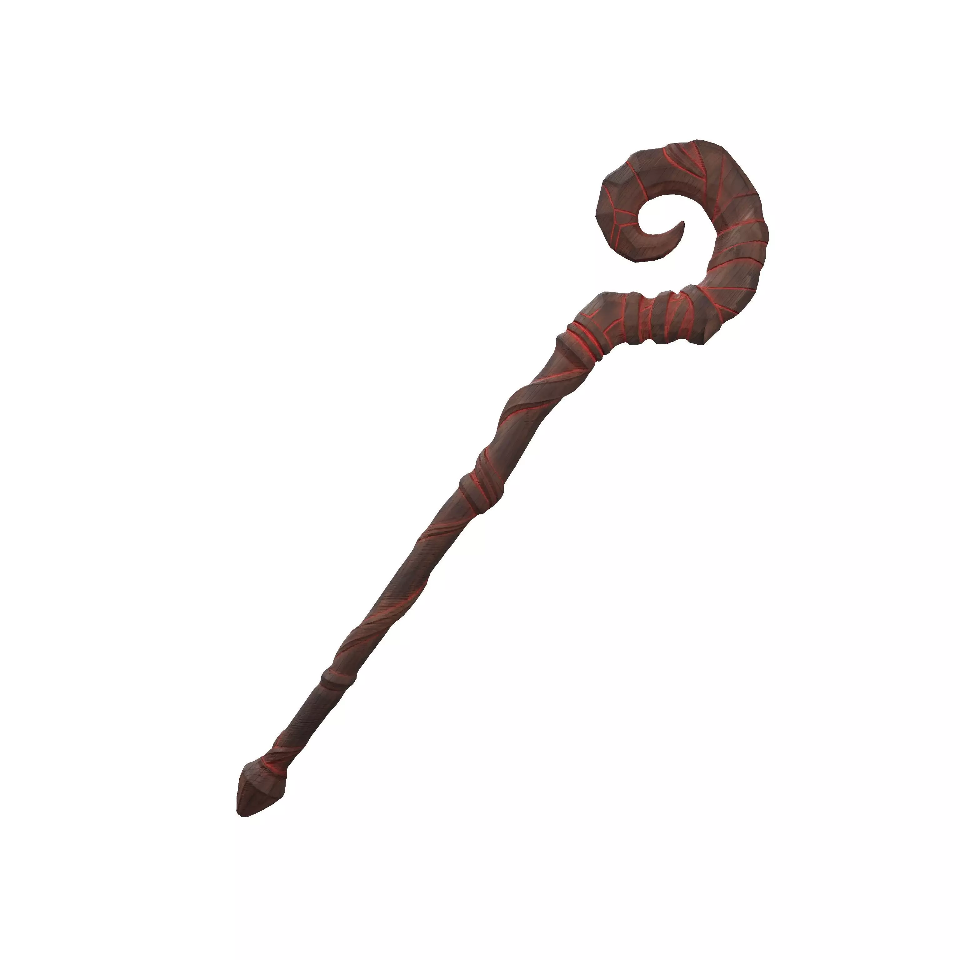 Magic Staff v1 001 Low-poly 3D model_0