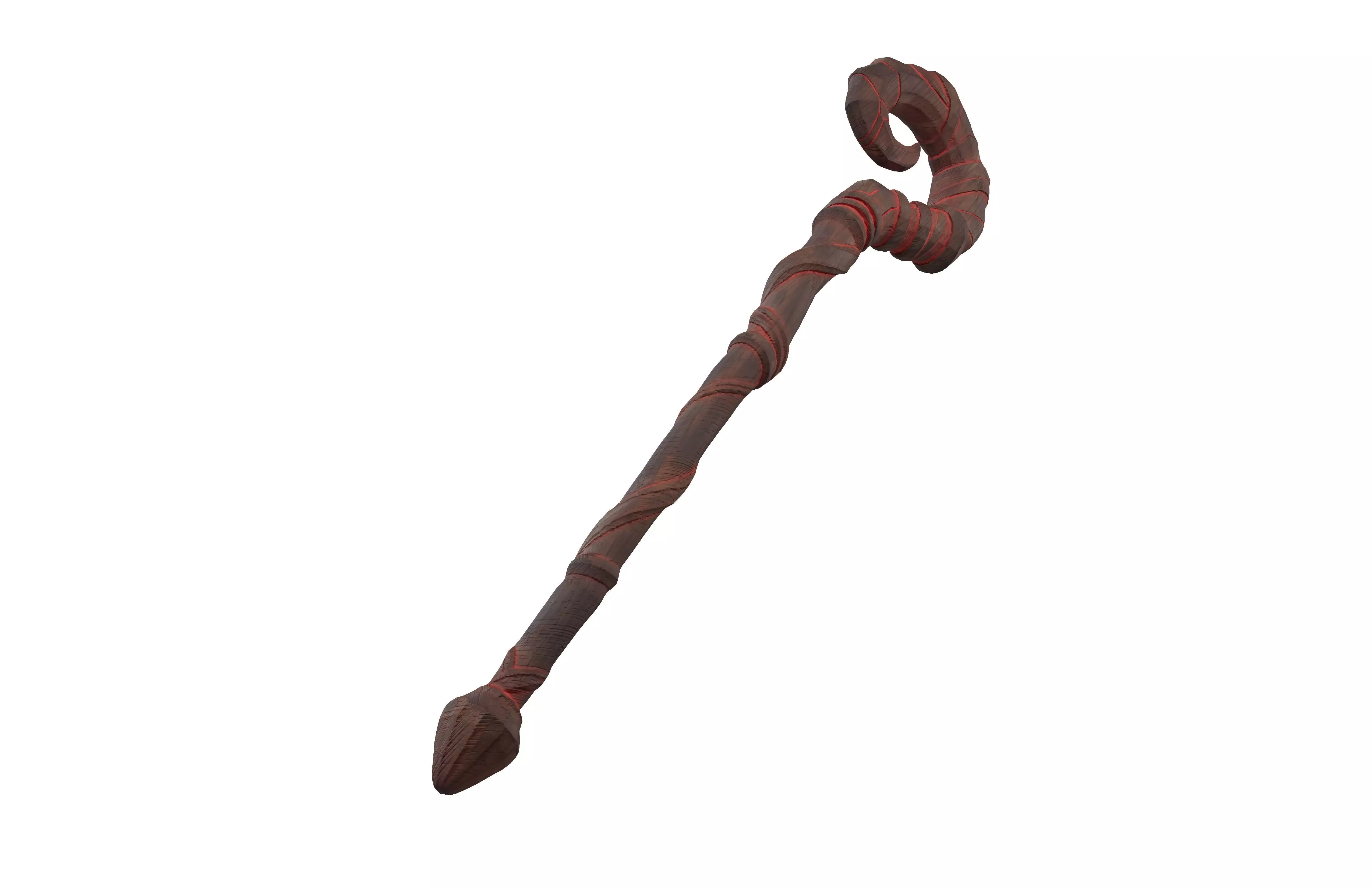 Magic Staff v1 001 Low-poly 3D model_3