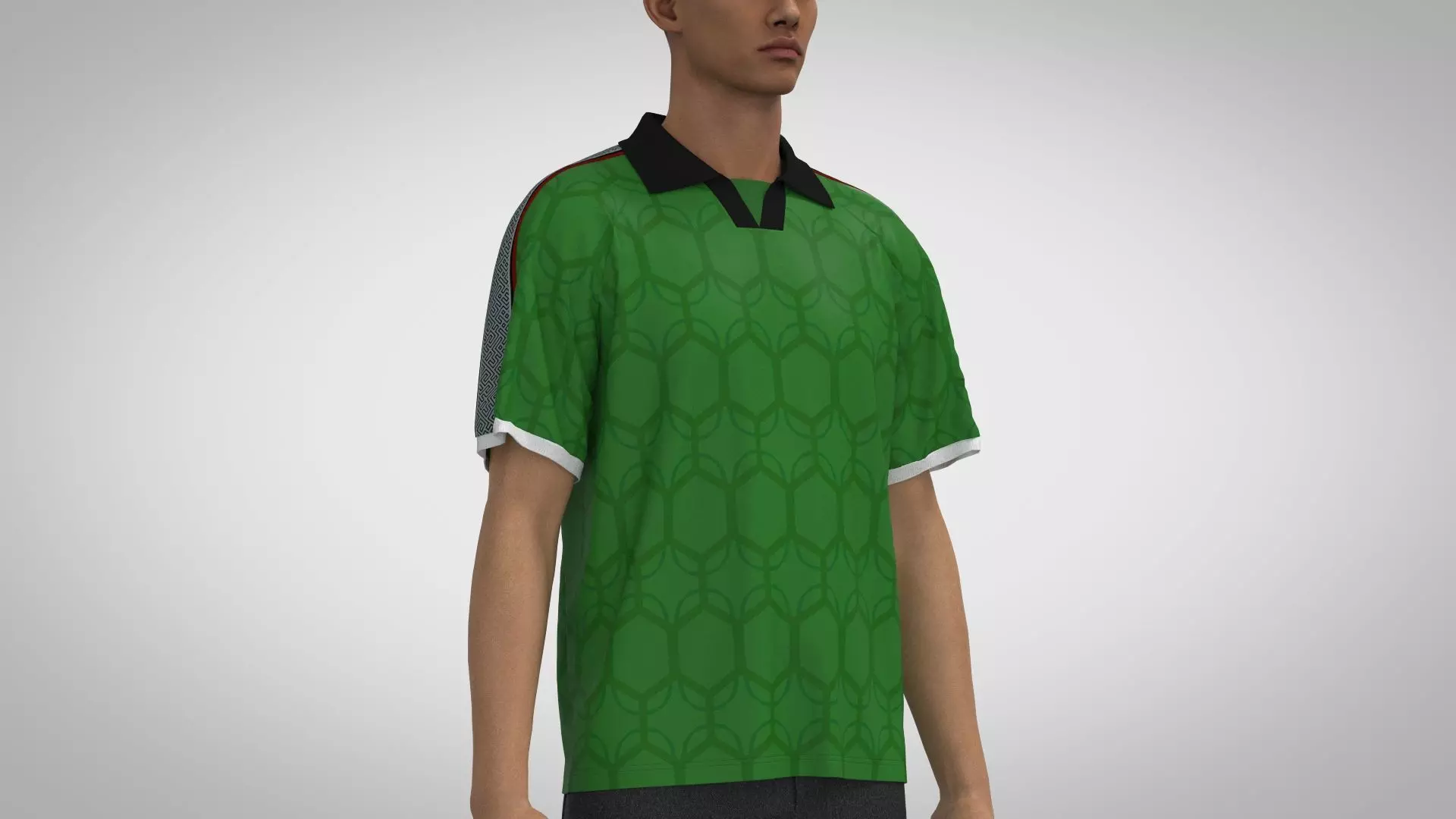 V-neck Collar Jersey 3D model
