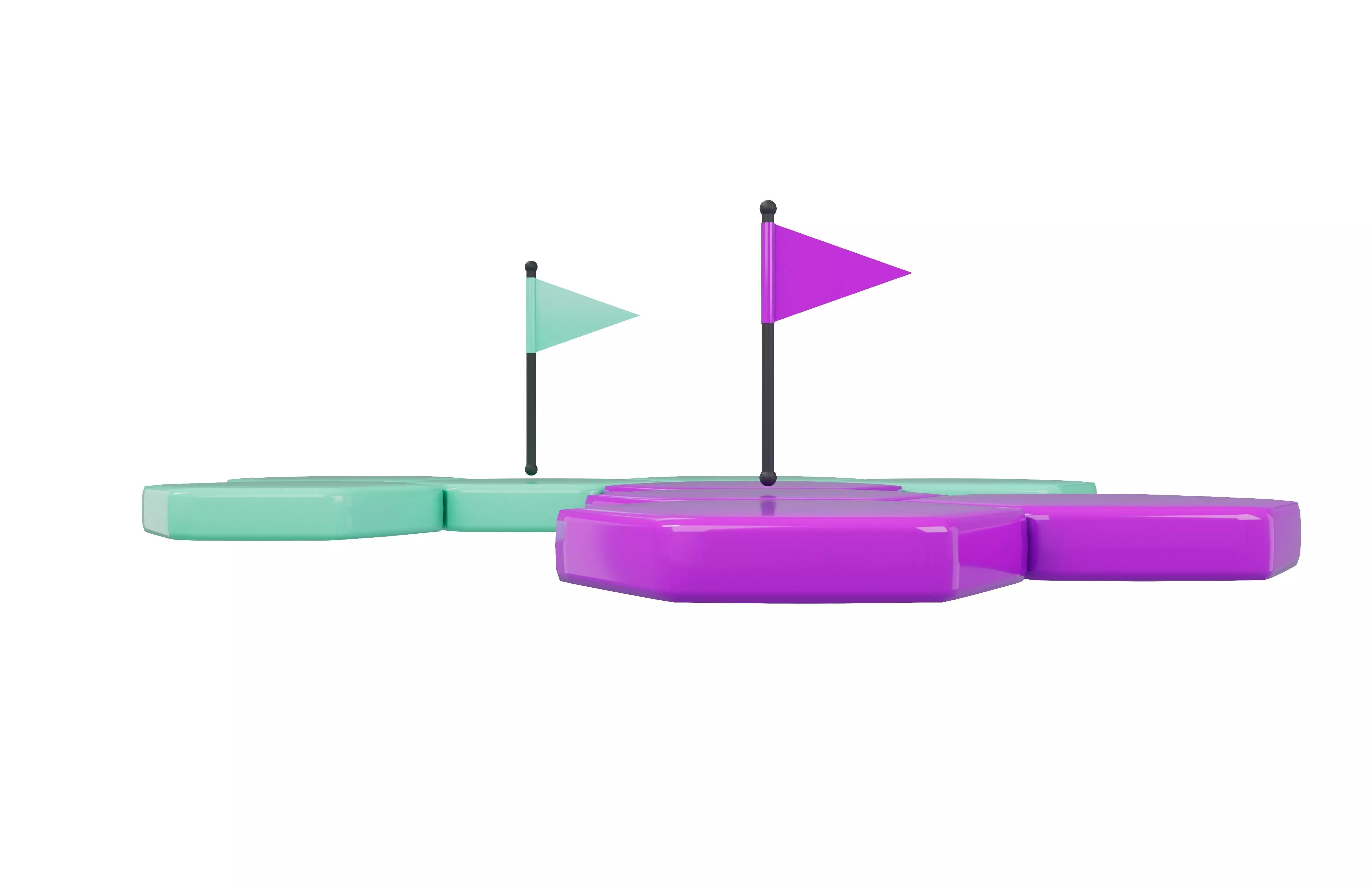 Occupy Land Icon v1 003 Low-poly 3D model_1