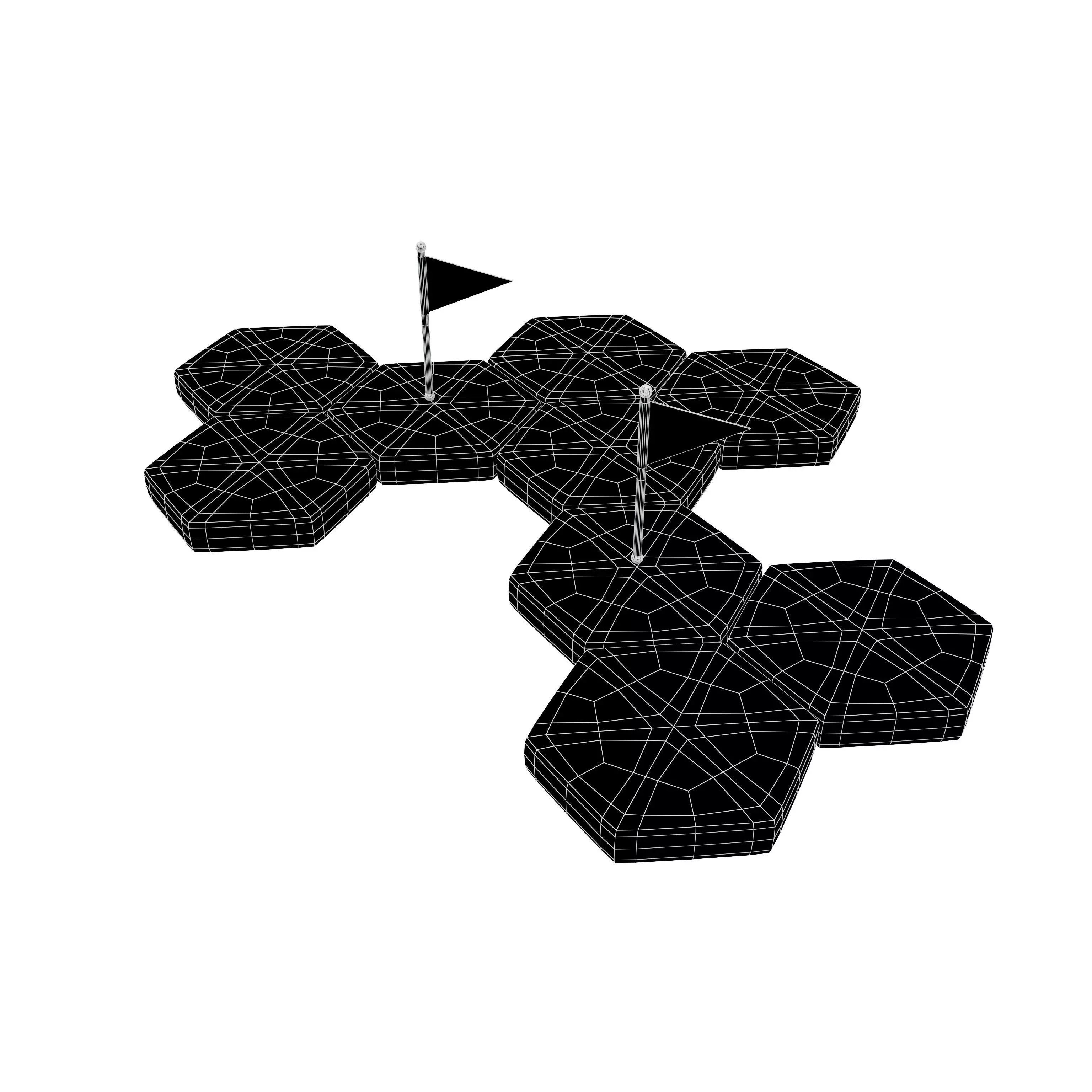 Occupy Land Icon v1 003 Low-poly 3D model_4