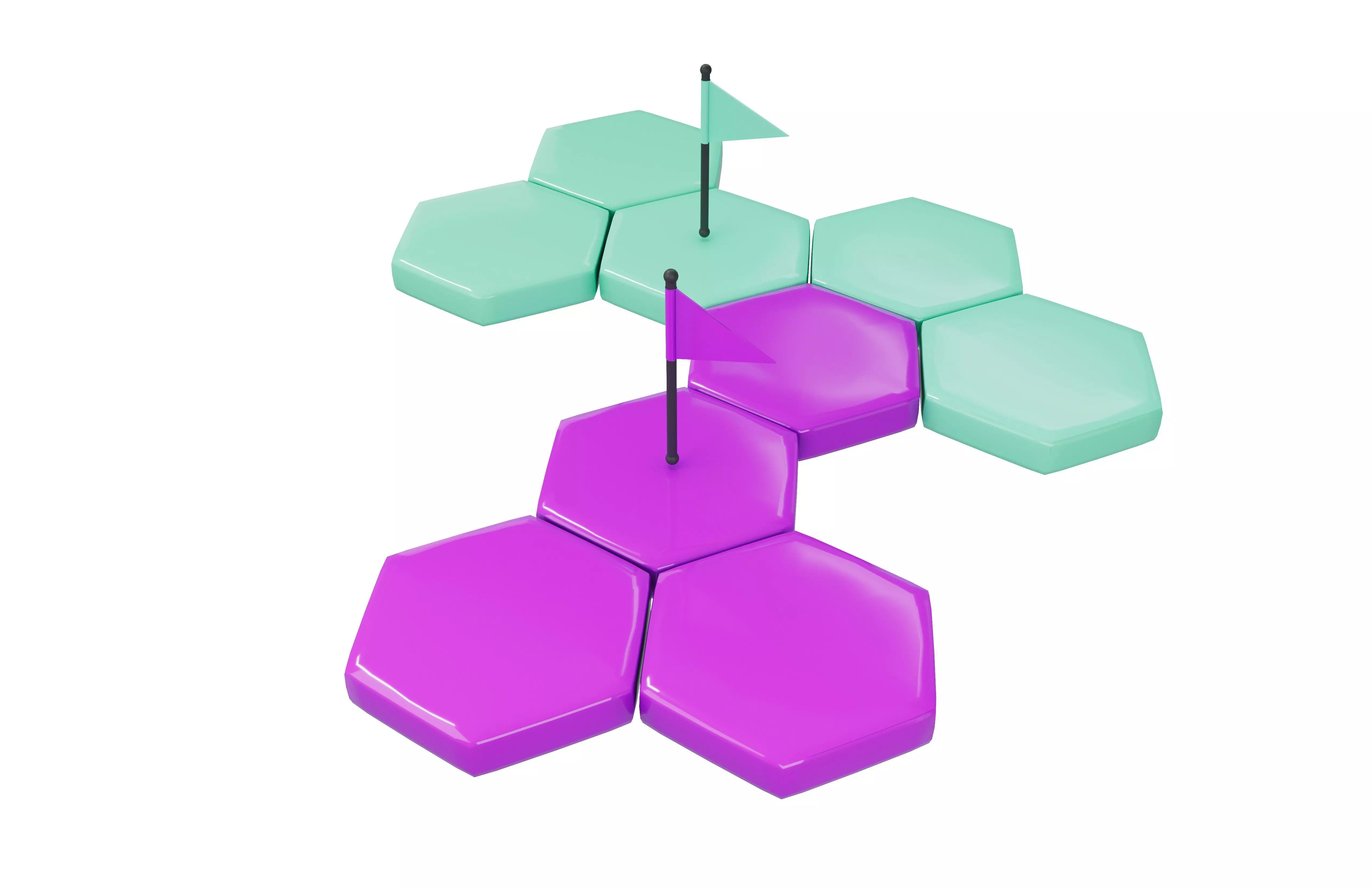 Occupy Land Icon v1 003 Low-poly 3D model_2