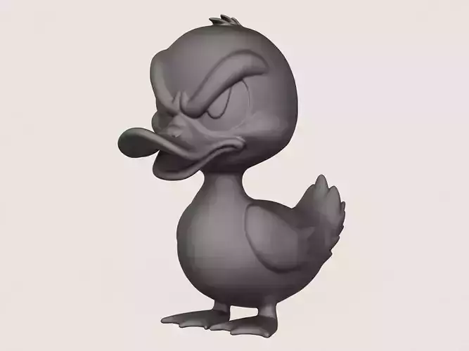 Cartoon Duck Print Ready 3D Model