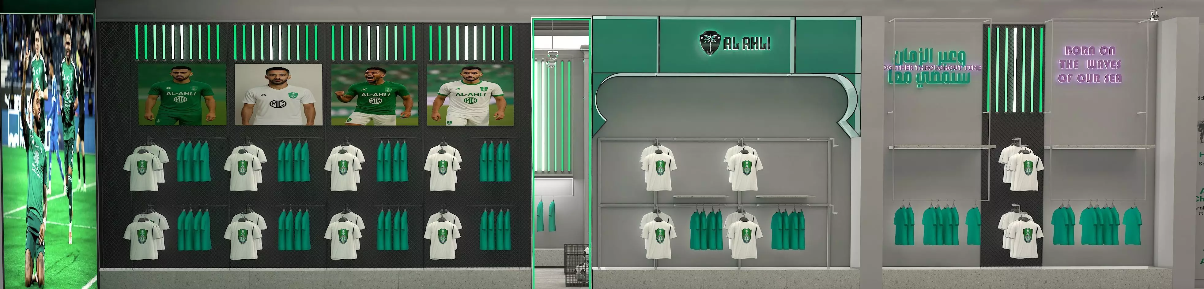 football club- retail shop 3D model_0
