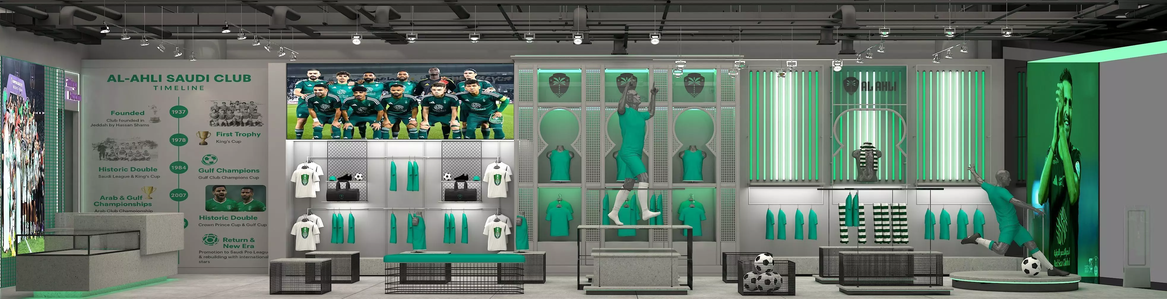 football club- retail shop 3D model_3