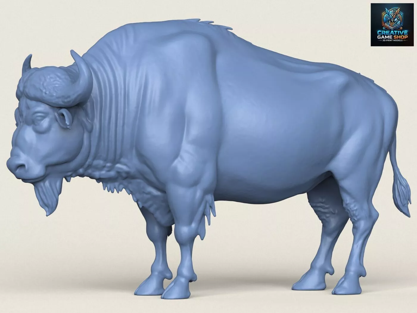 Wild Buffalo Animal 3D print model