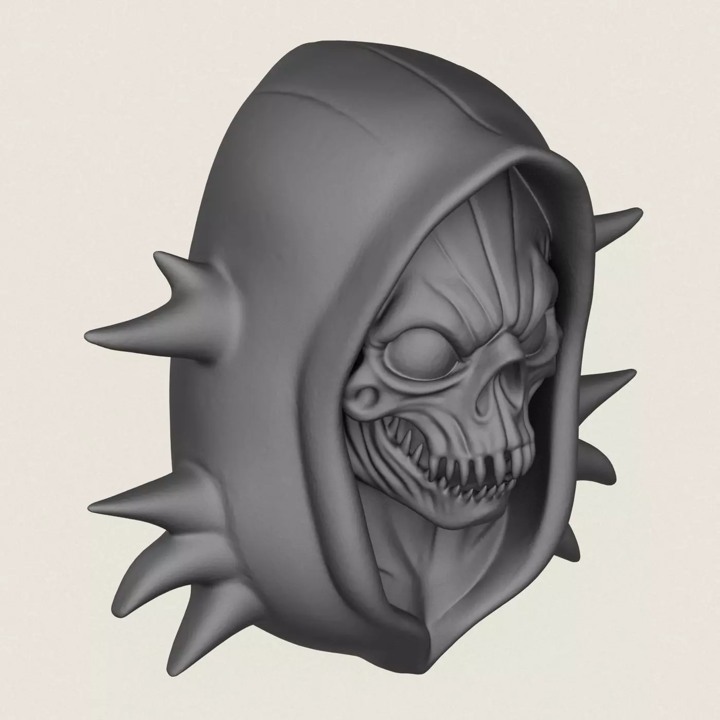 Horror Skull Print Ready 3D Model 3D print model_3