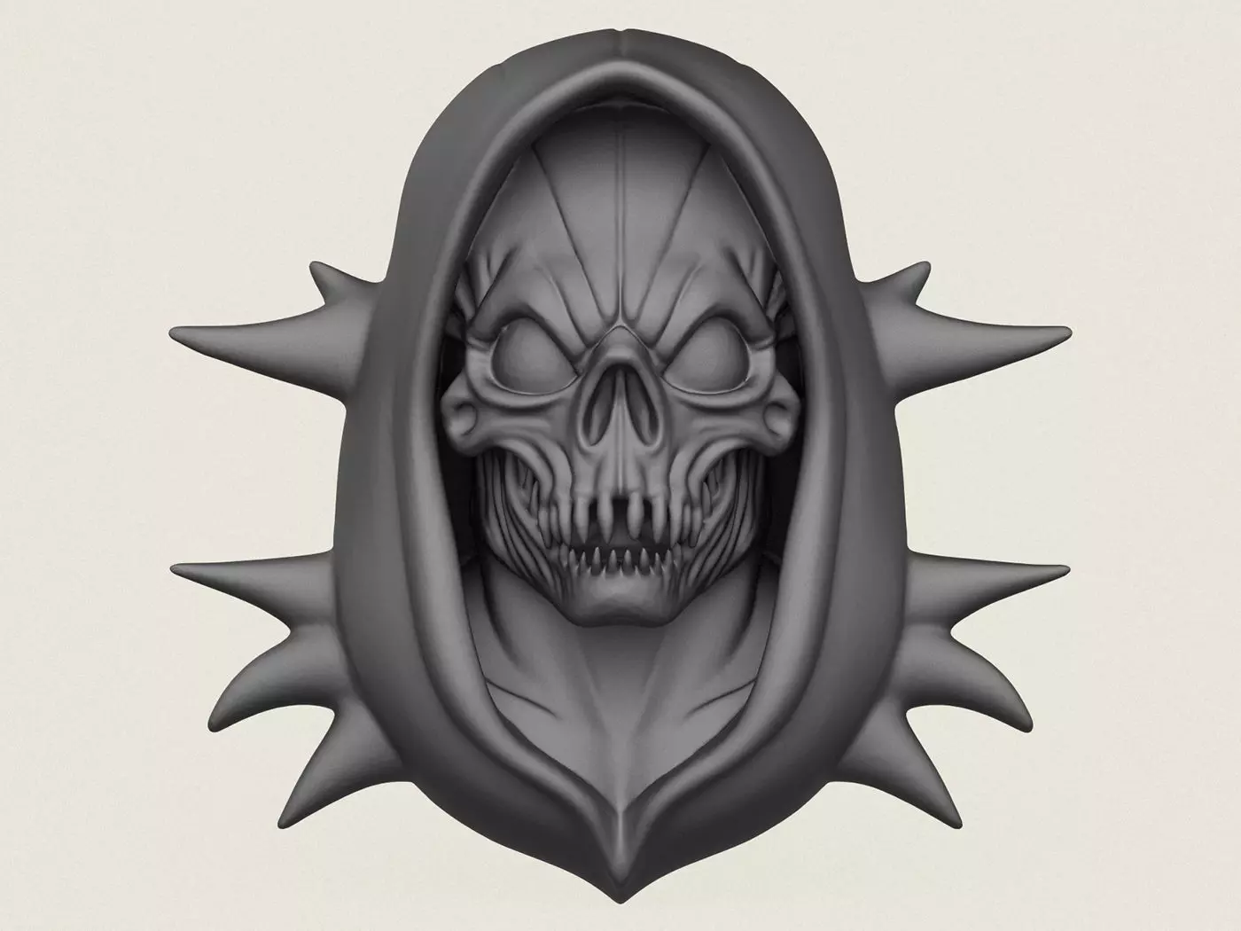 Horror Skull Print Ready 3D Model 3D print model_0