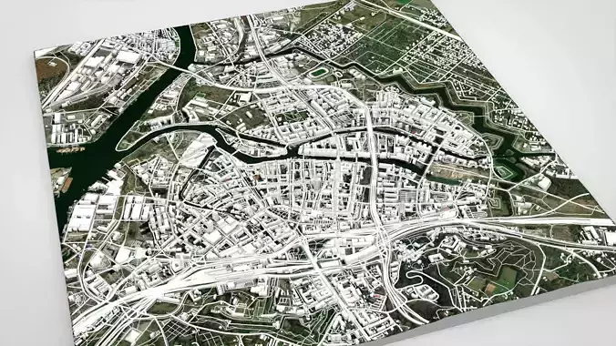 Cityscape Gdansk Poland 3D model 6