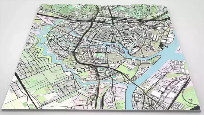 Cityscape Gdansk Poland 3D model 5