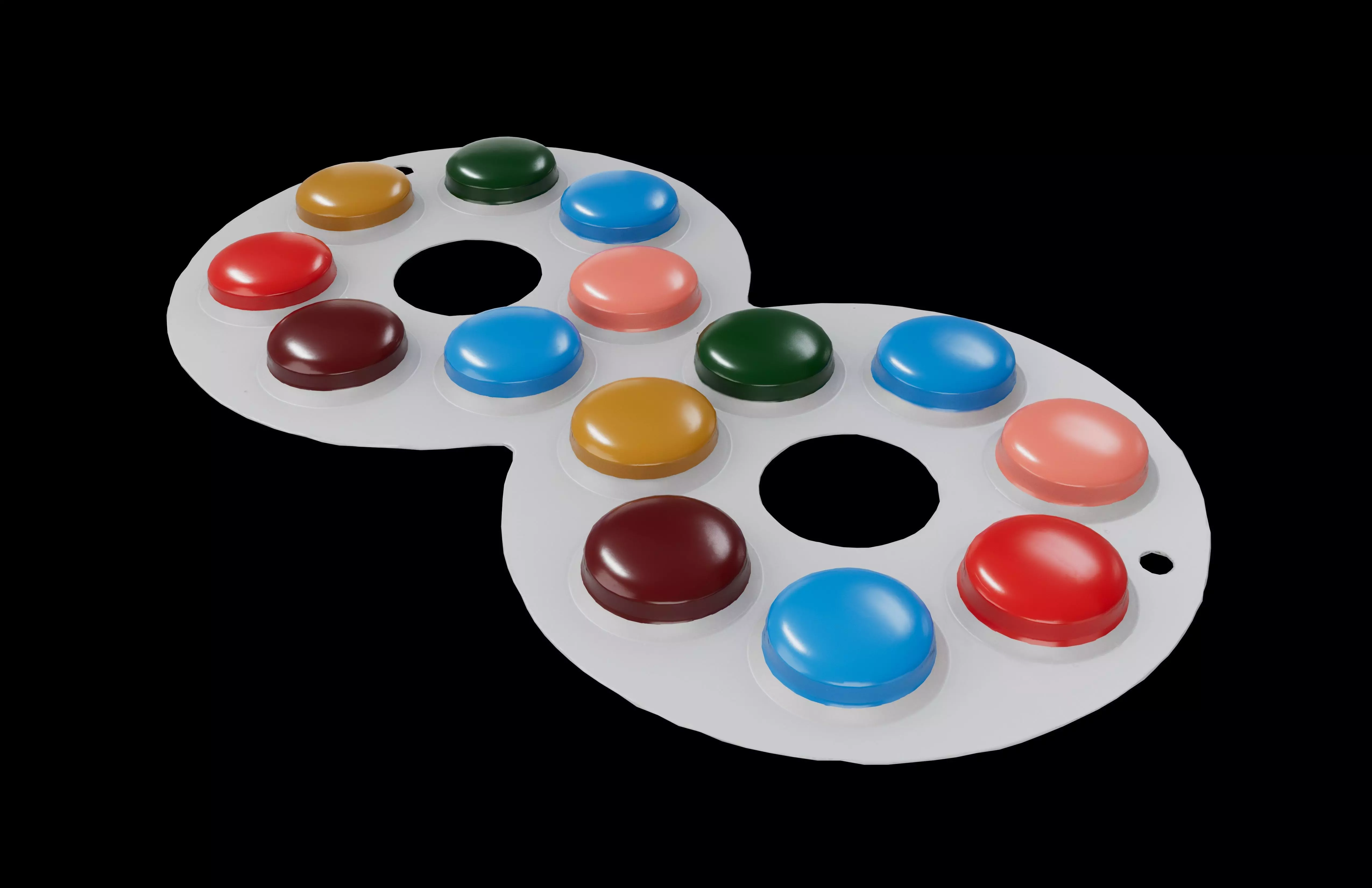 Eyeglass Chocolate v1 001 Low-poly 3D model_2