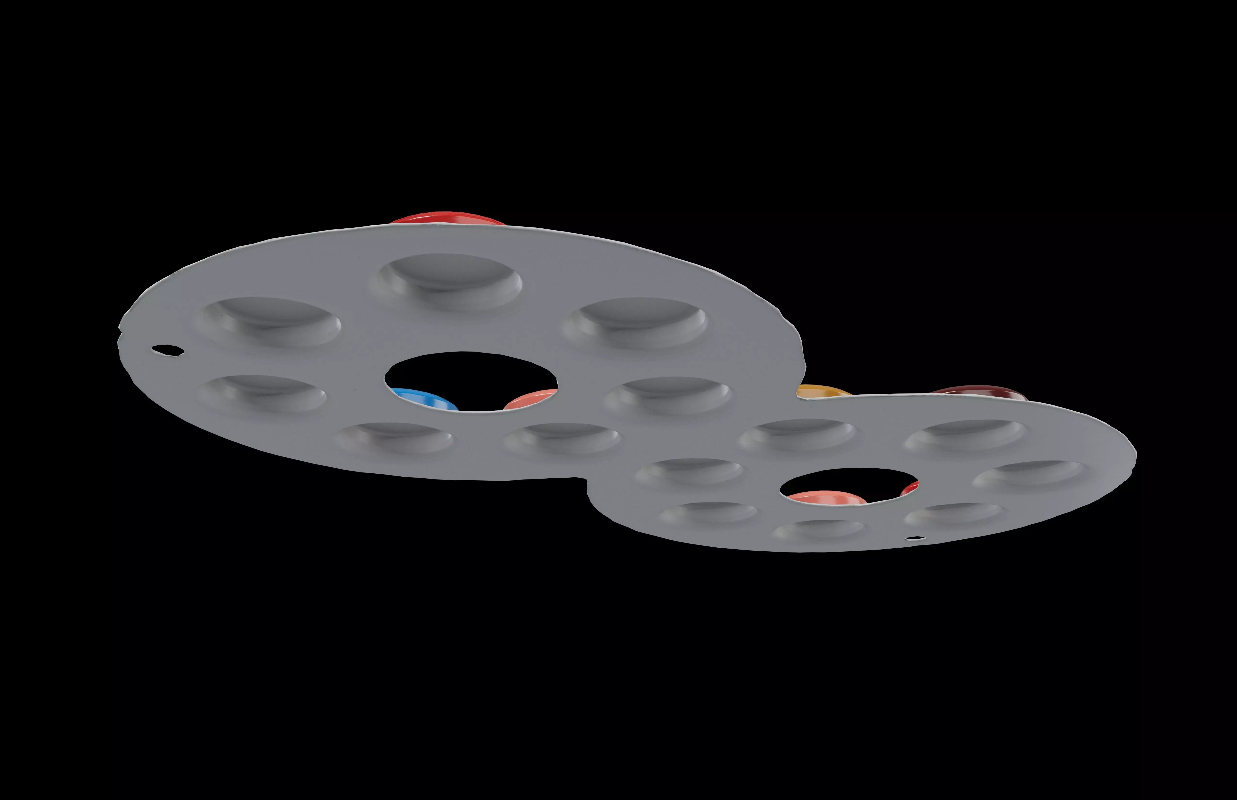 Eyeglass Chocolate v1 001 Low-poly 3D model_3