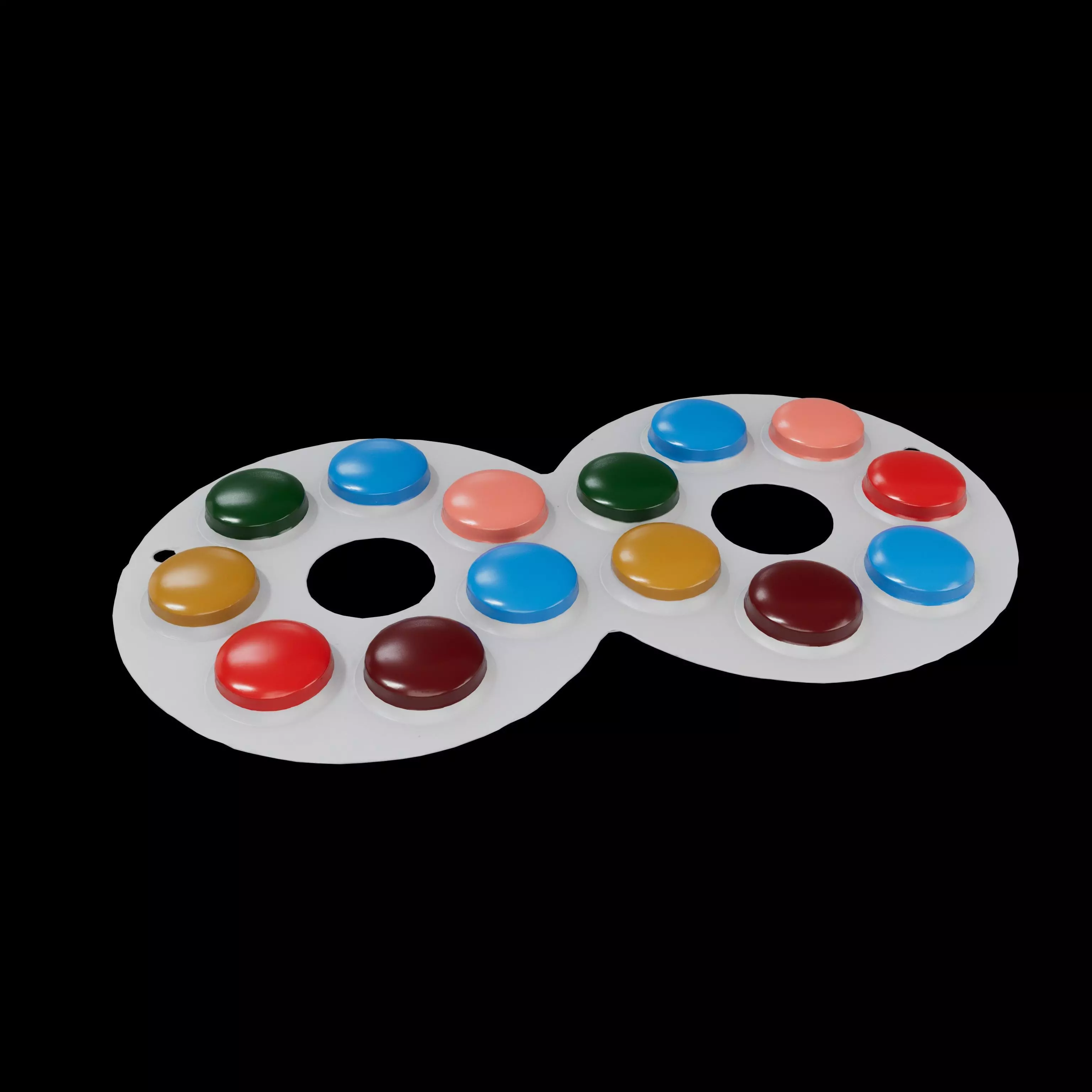 Eyeglass Chocolate v1 001 Low-poly 3D model_0