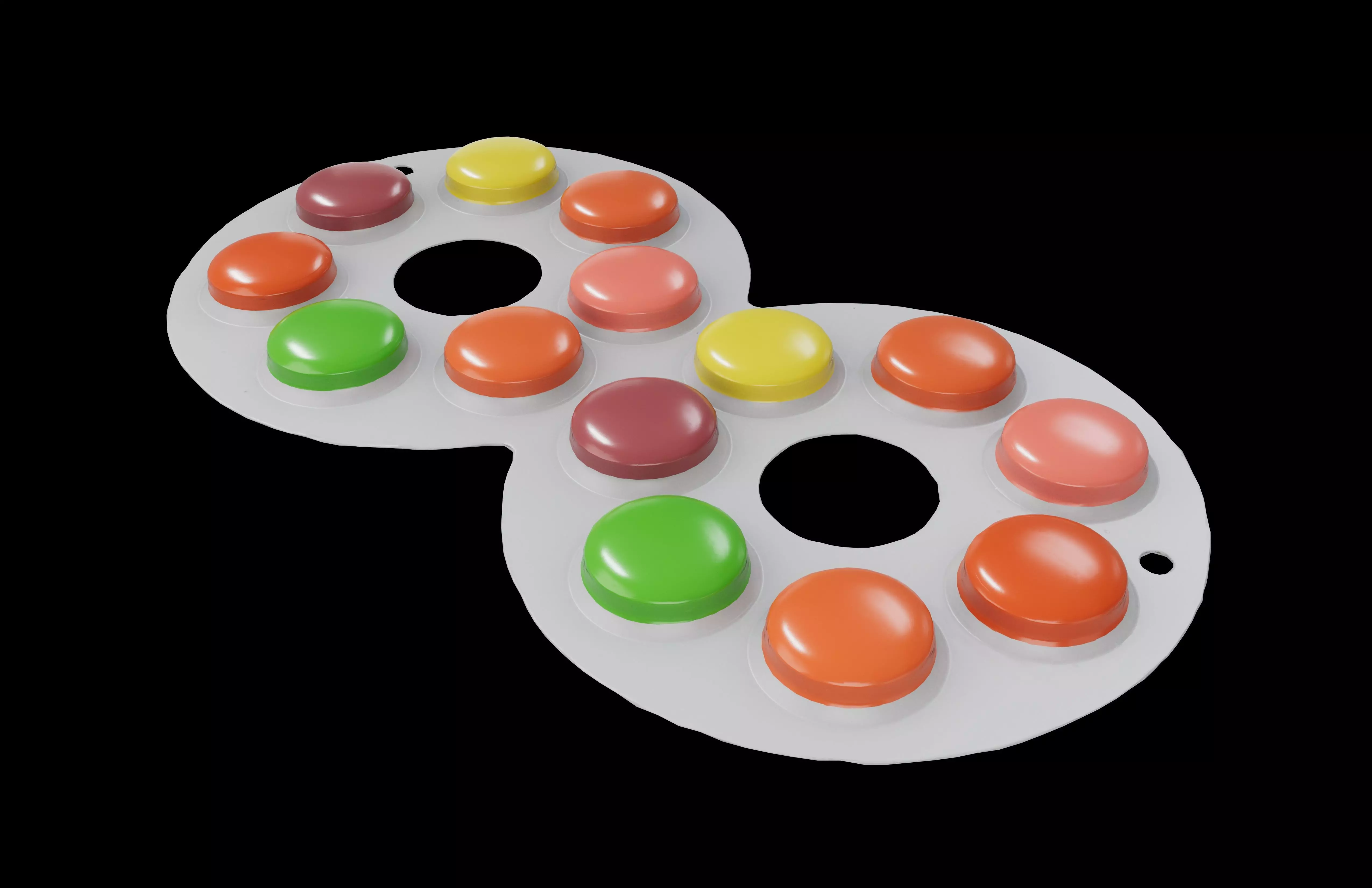 Eyeglass Chocolate v1 002 Low-poly 3D model_2