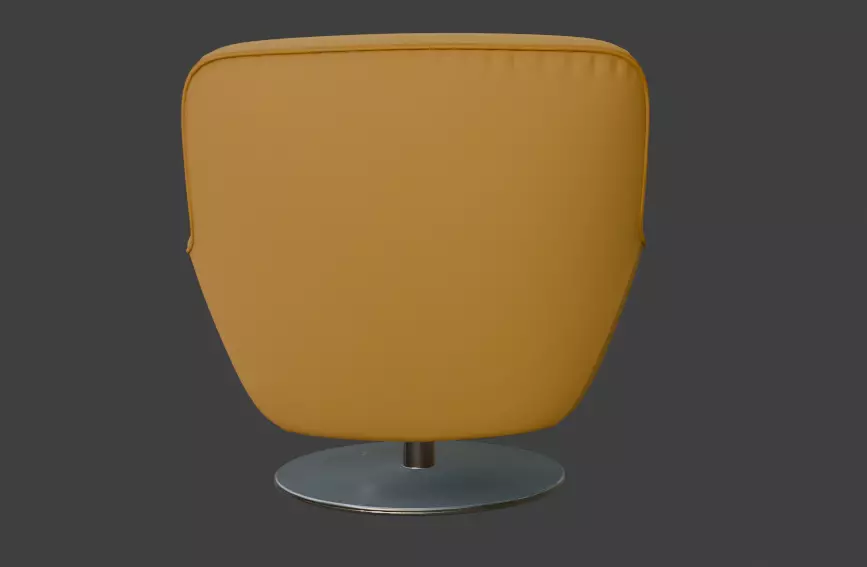Modern Swivel Lounge Chair 3D Model 3D model_4
