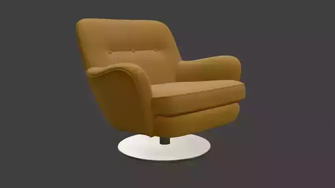 Modern Swivel Lounge Chair 3D Model