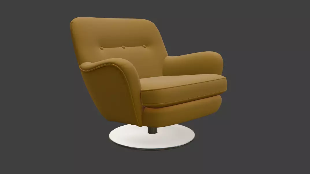 Modern Swivel Lounge Chair 3D Model 3D model_0