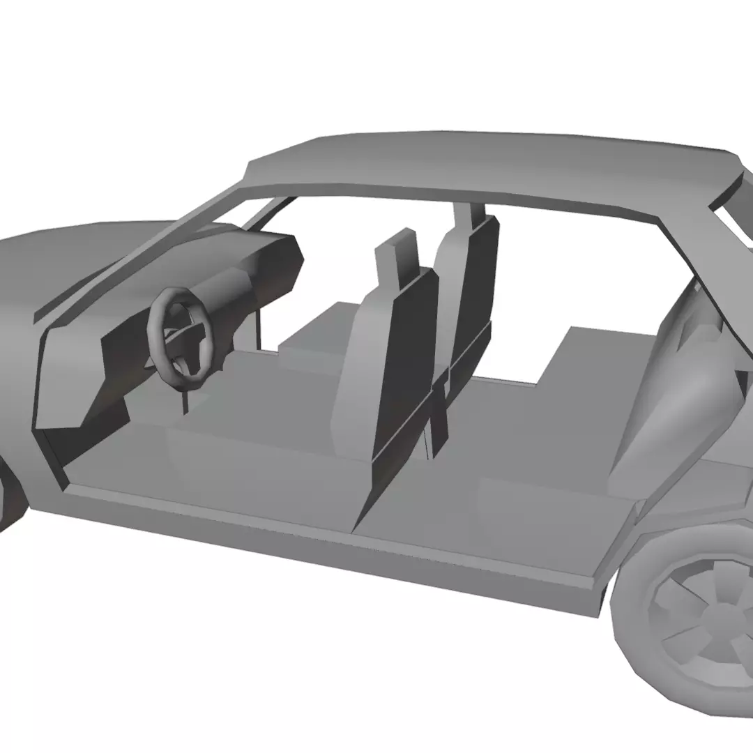 Simple Sedan Free 3D model_3