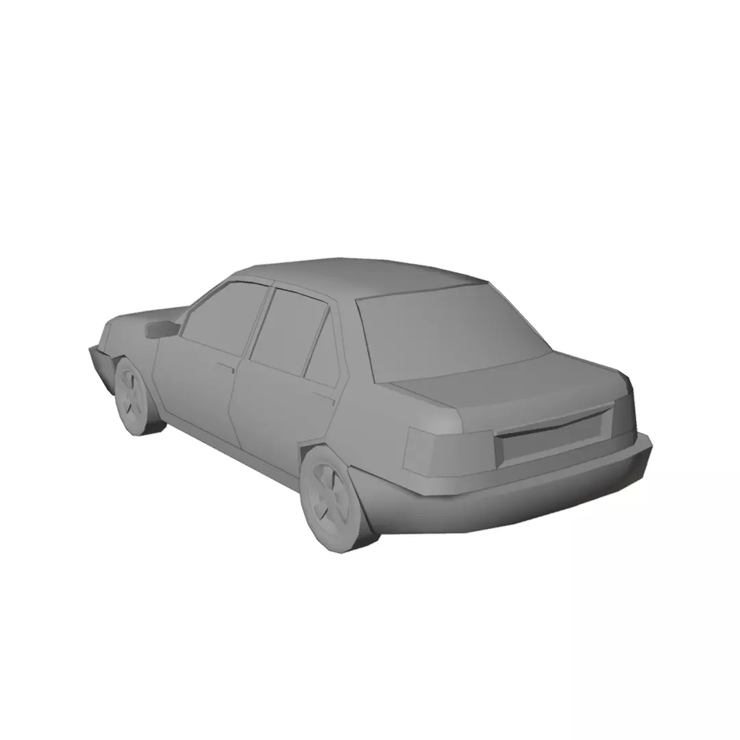 Simple Sedan Free 3D model_1