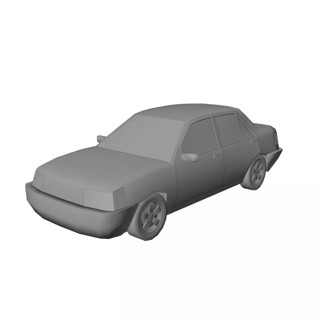Simple Sedan Free 3D model_0