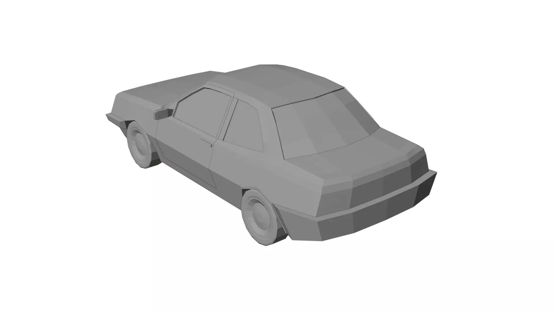 Simple Sedan2 Free 3D model_1