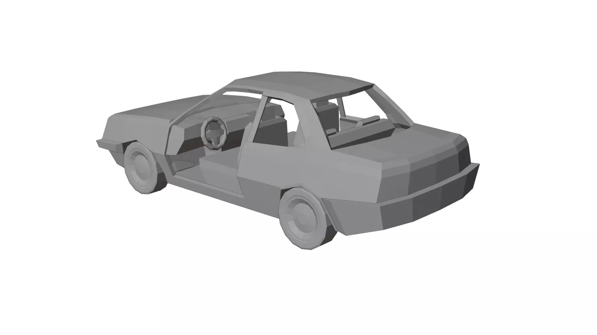 Simple Sedan2 Free 3D model_2