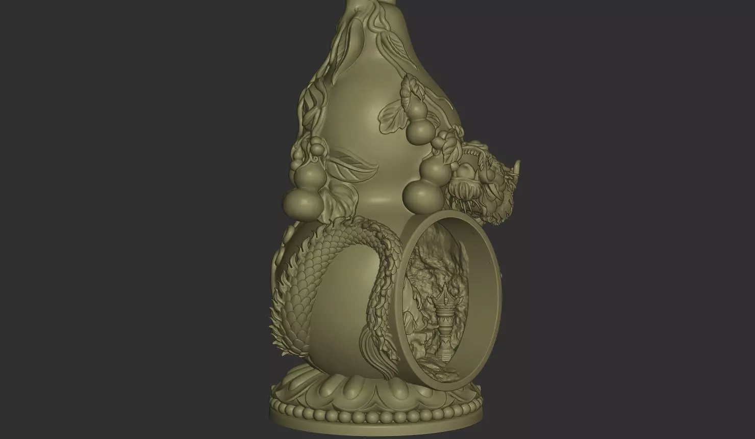 Arhat Sacred Gourd Altar Scene 3D print model_3