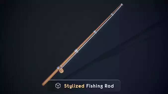 Stylized Wooden Fishing Rod Free