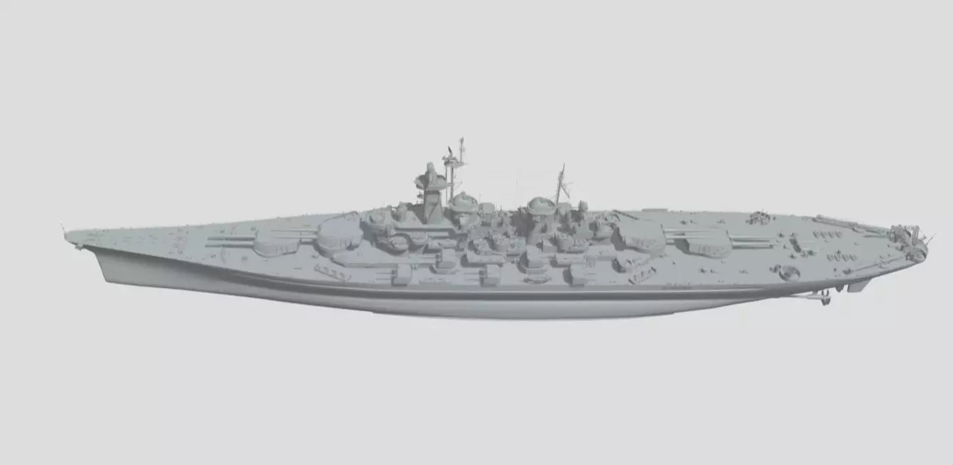 USS Ohio US Navy Battleship 3D print model_3