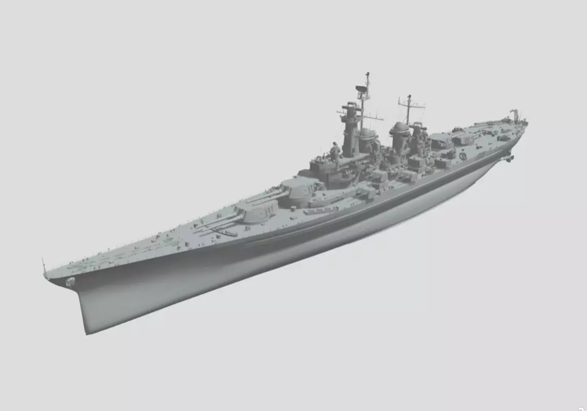 USS Ohio US Navy Battleship 3D print model_1