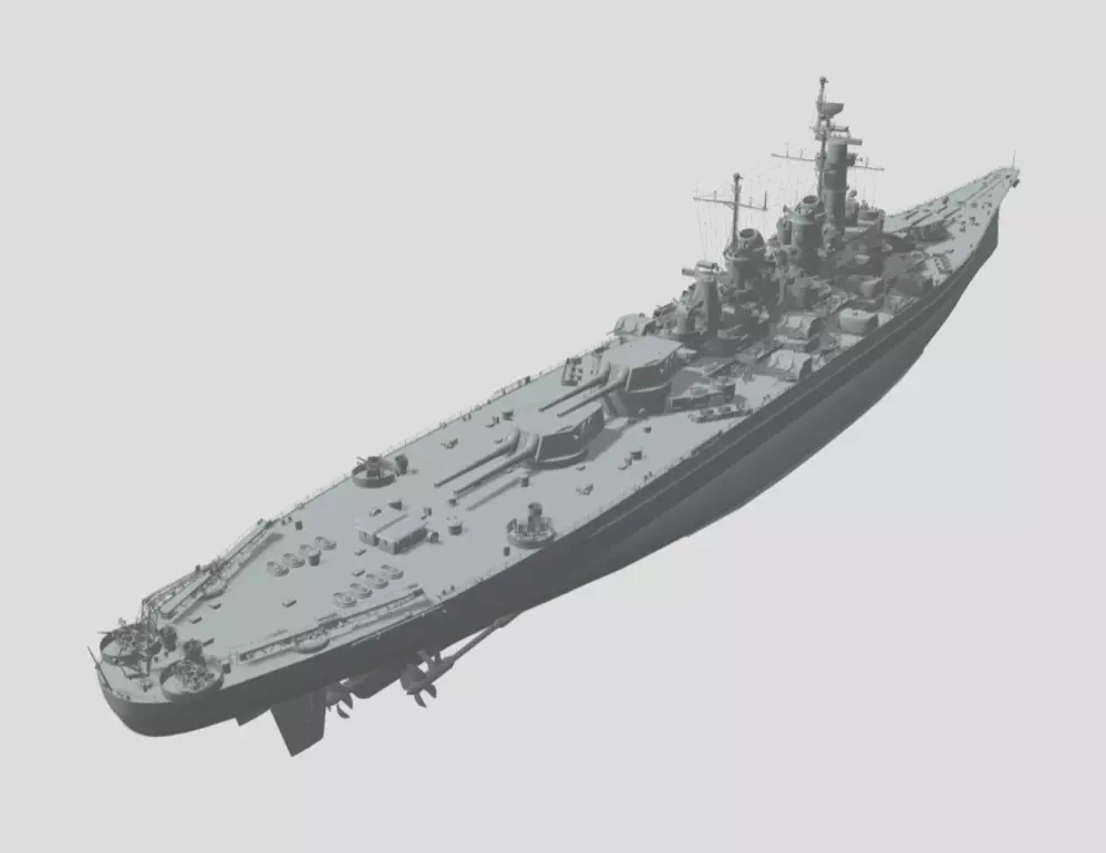 USS Ohio US Navy Battleship 3D print model_2