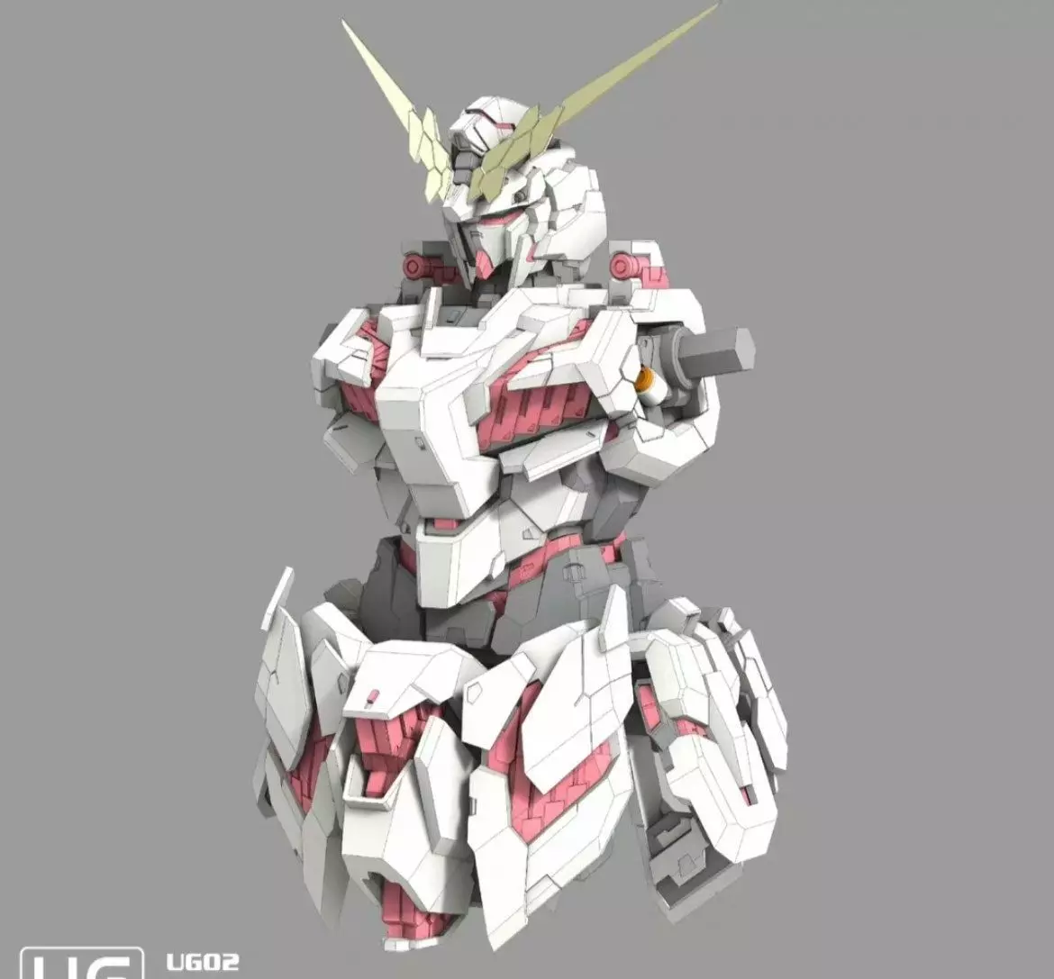 Mobile Suit Gundam Unicorn 3D Printing STL Data File Material 3D print model_3