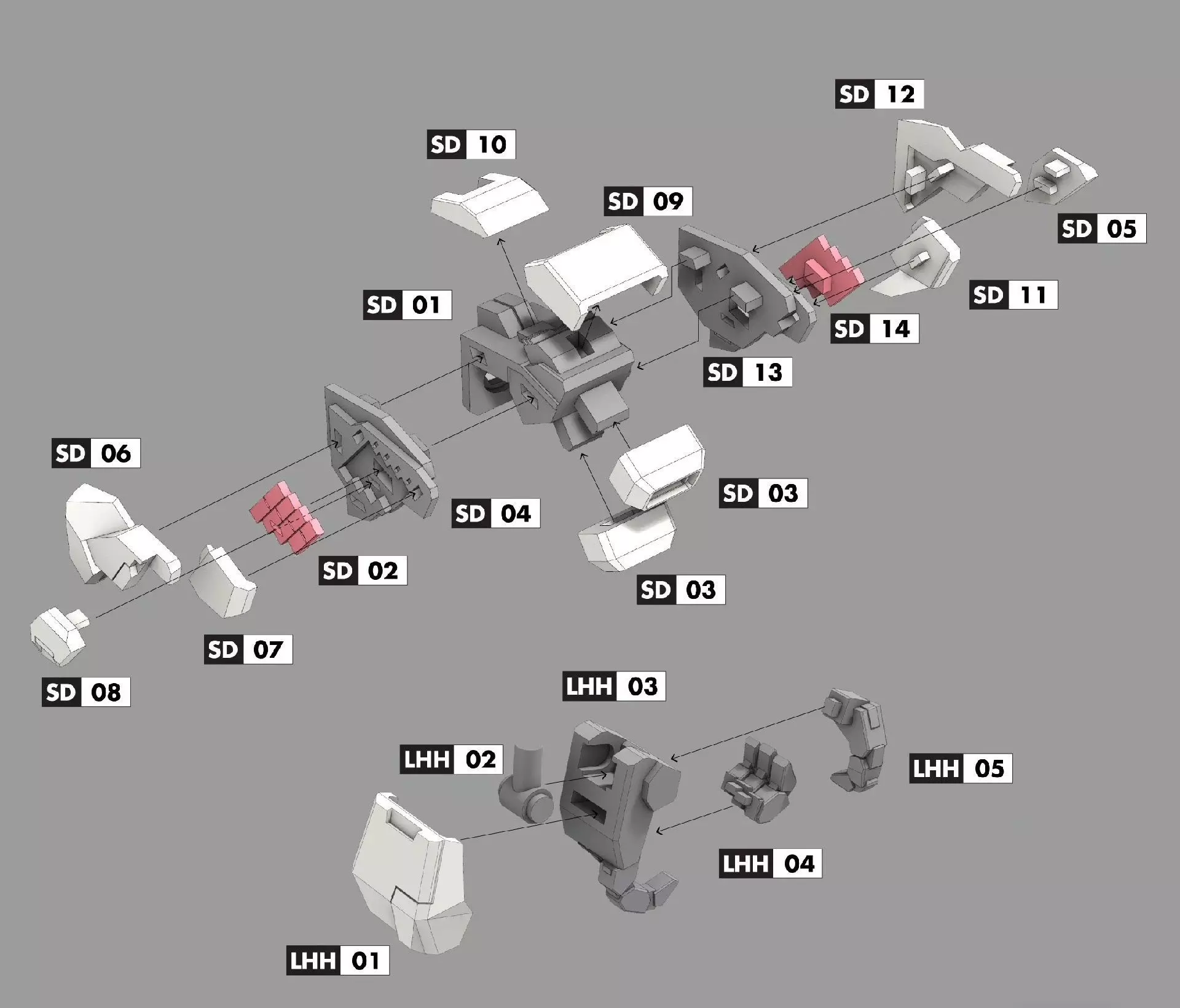 Mobile Suit Gundam Unicorn 3D Printing STL Data File Material 3D print model_5