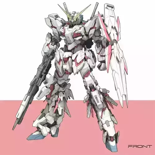 Mobile Suit Gundam Unicorn 3D Printing STL Data File Material