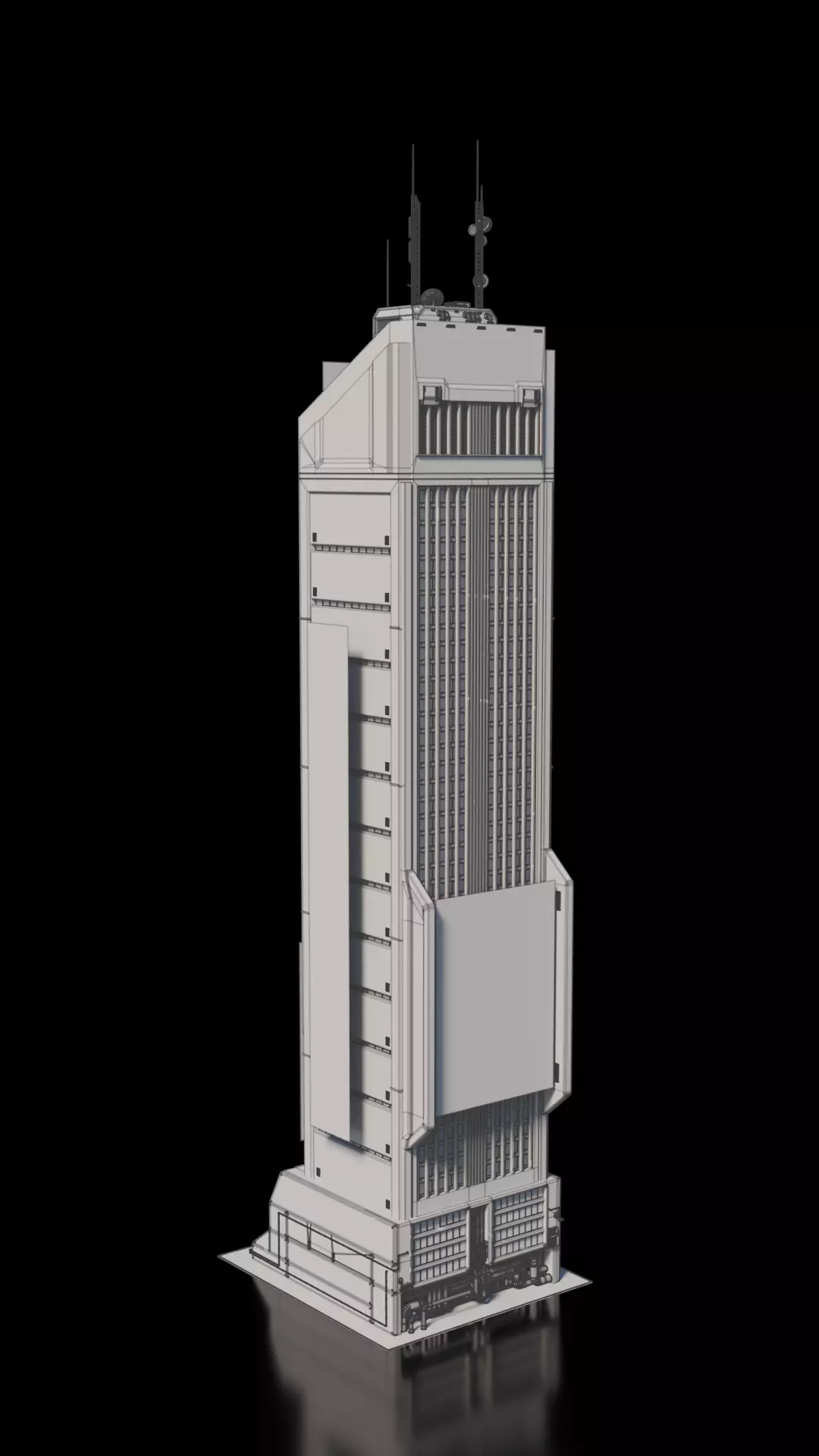 Cyberpunk building 3 3D model_4