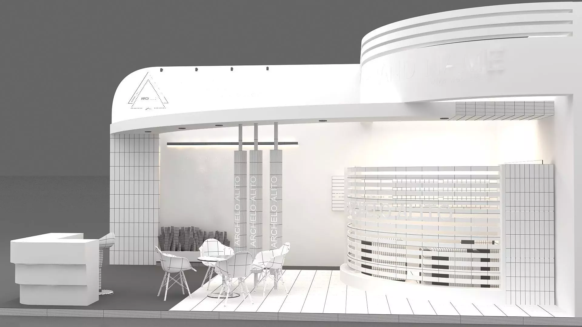 Exhibition booth 3D Model Low-poly 3D model_11