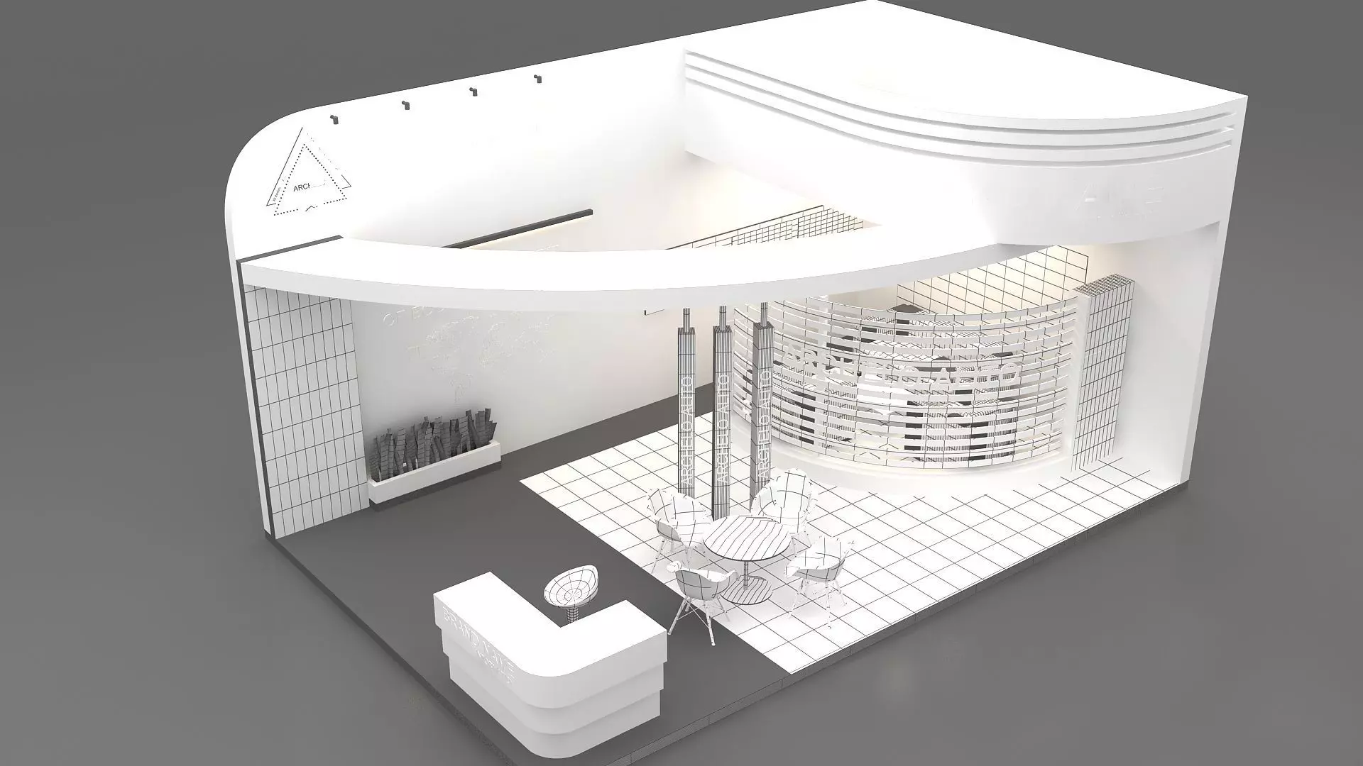 Exhibition booth 3D Model Low-poly 3D model_9