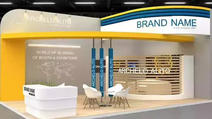 Exhibition booth 3D Model