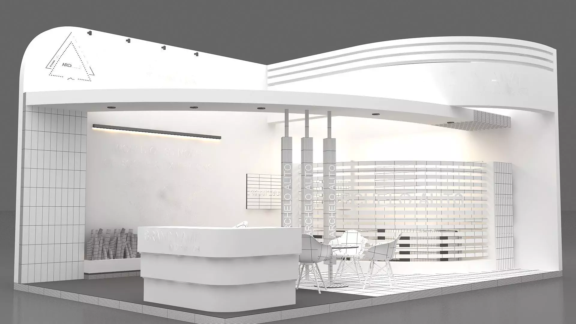 Exhibition booth 3D Model Low-poly 3D model_10