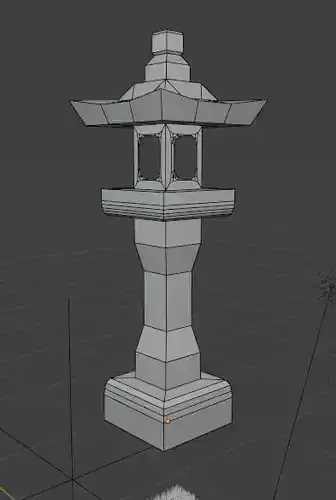 Stone Post Lamp or Street Lamp