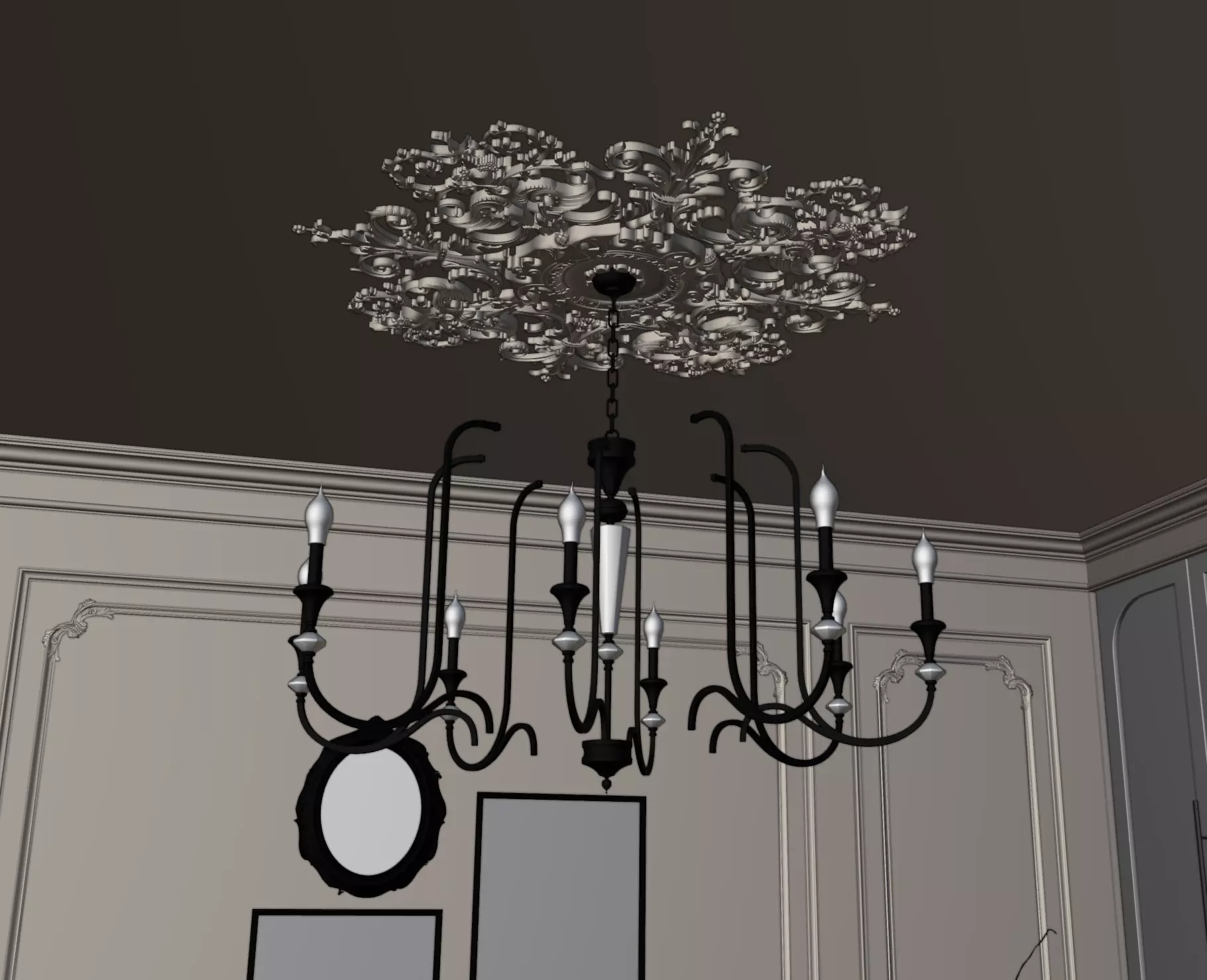 Room Interior 3D Model Blender Setup Textured Low-poly 3D model_3