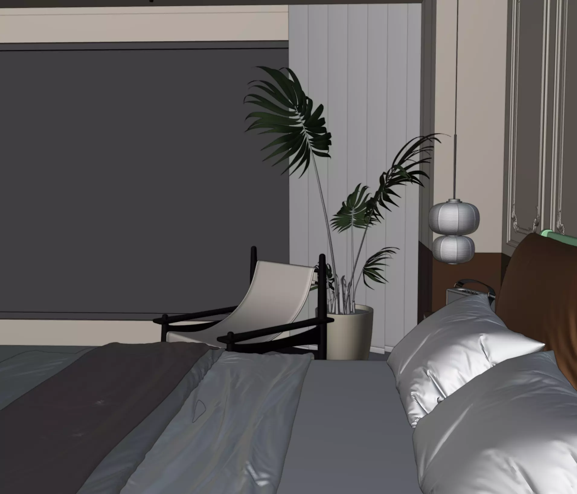 Room Interior 3D Model Blender Setup Textured Low-poly 3D model_7