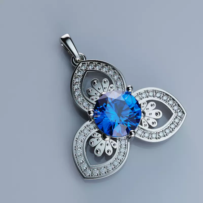 Pendant Lovesom flower 3D print model_1