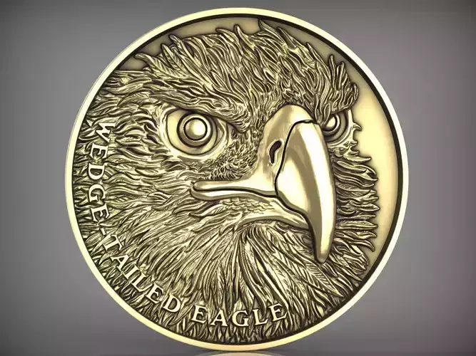 1 eagle coin CNC Relief Model