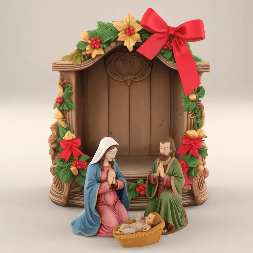Holy Family Nativity Scene Christmas 3D Print STL 3D print model_4