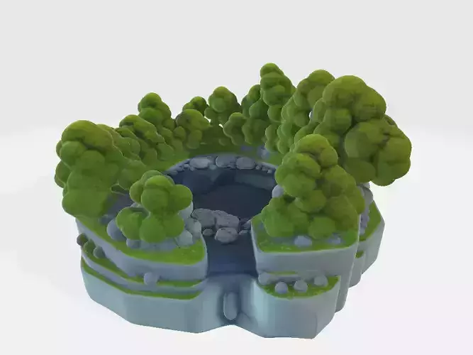 Clash A Rama Sep25 Island Base with Lake in the Center