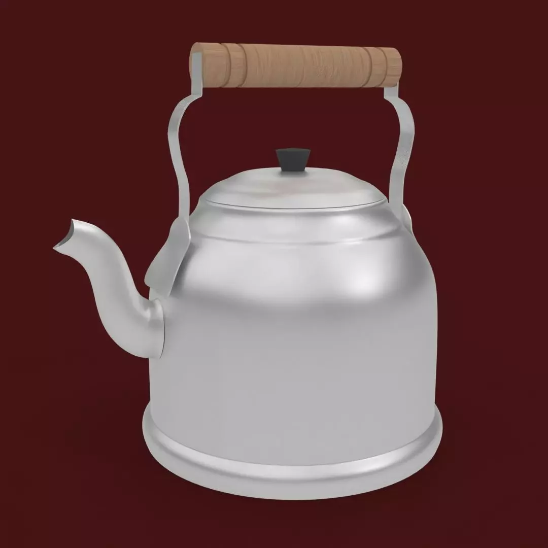 traditional-style metal kettle Free 3D model
