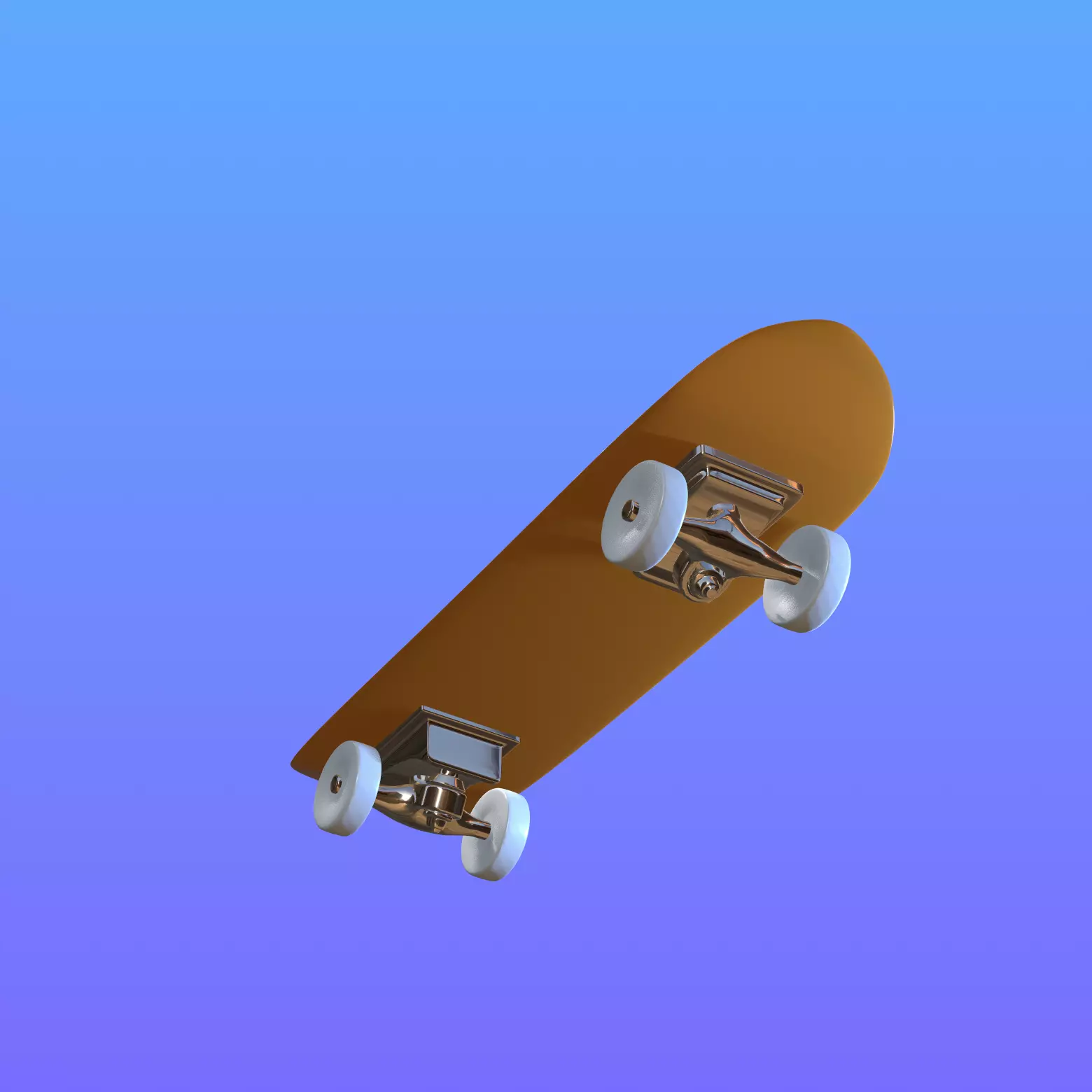 Low poly Scateboard Low-poly 3D model_5