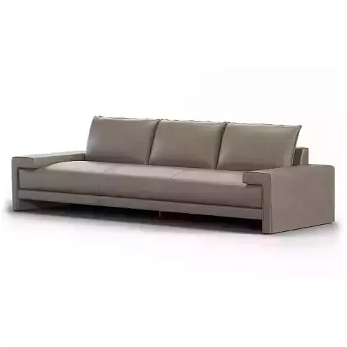 Camden 101 Inch Leather Sofa Bello Grey